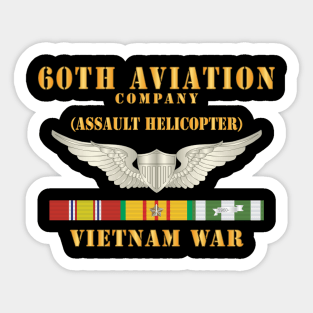 60th Aviation Company (Assault Helicopter) w  Aviator Badge w VN SVC x 300 Sticker